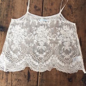 Lace crop top from Urban Outfitters!